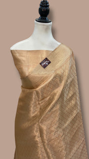 Pure Kora Tissue Tanchui Handloom Banarasi Saree - The Handlooms