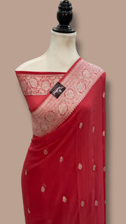 Pure Georgette Handloom Banarasi Saree - The Handlooms
