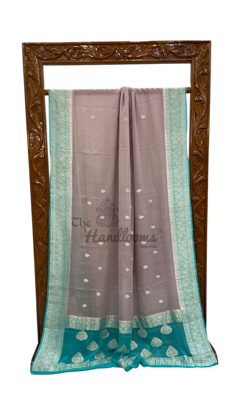 Pure Georgette Handloom Banarasi Saree - The Handlooms