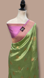 Pure Katan Silk Banarasi Handloom Saree - All over Kadua motifs - The Handlooms