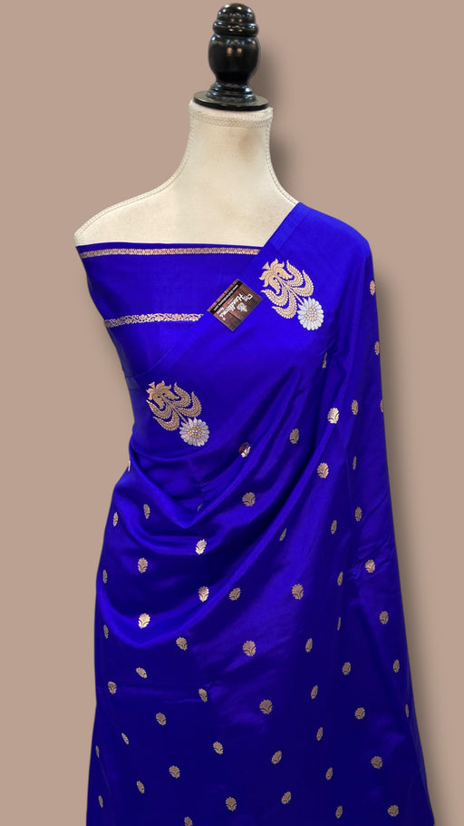 Pure Katan Silk Banarasi Handloom Saree - All over Kadua motifs - The Handlooms