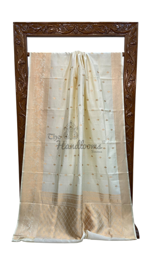 Pure Katan Silk Banarasi Handloom Saree - All over Kadua Motifs - The Handlooms