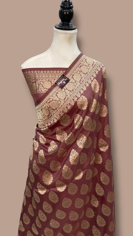 Pure Katan Silk Banarasi Handloom Saree - All Over Jaal Work - The Handlooms