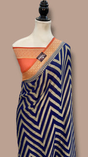 Pure Chiffon Khaddi Banarasi Saree - The Handlooms