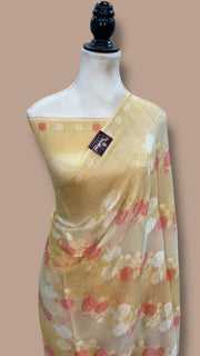 Pure Chiffon Khaddi Banarasi Saree - The Handlooms