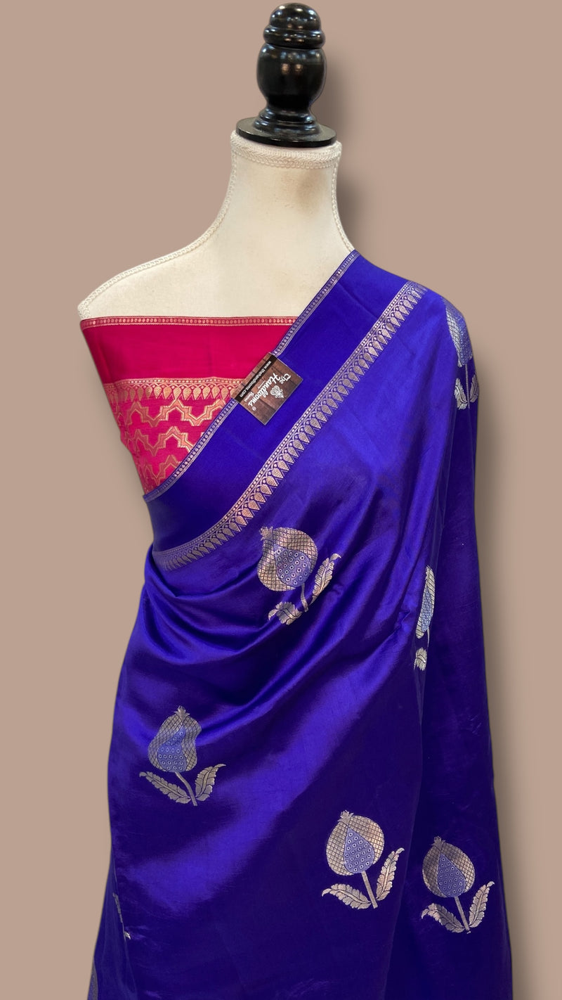 Pure Mango Silk Banarasi Handloom Saree - The Handlooms