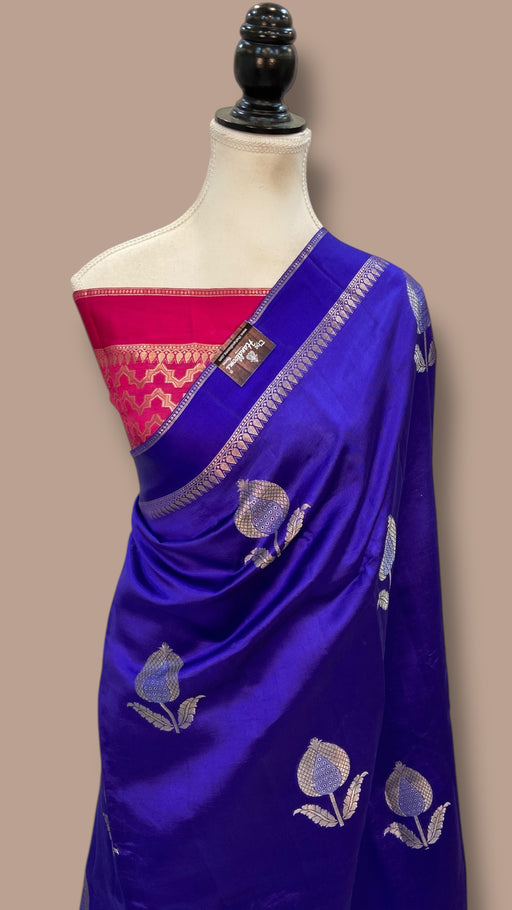 Pure Mango Silk Banarasi Handloom Saree - The Handlooms