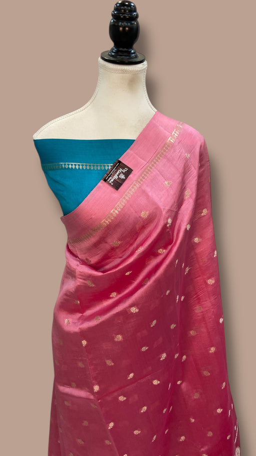 Pure Mango Silk Banarasi Handlokom Saree - The Handlooms