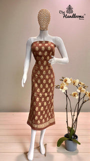 Tissue Khaddi Georgette Banarasi Dress material - The Handlooms