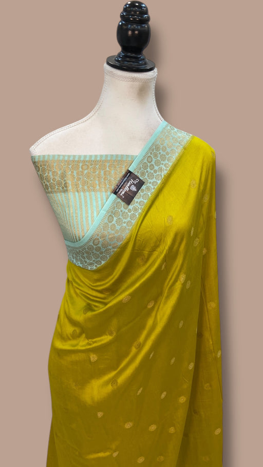 Moonga Georgette Handloom Banarasi Saree - The Handlooms