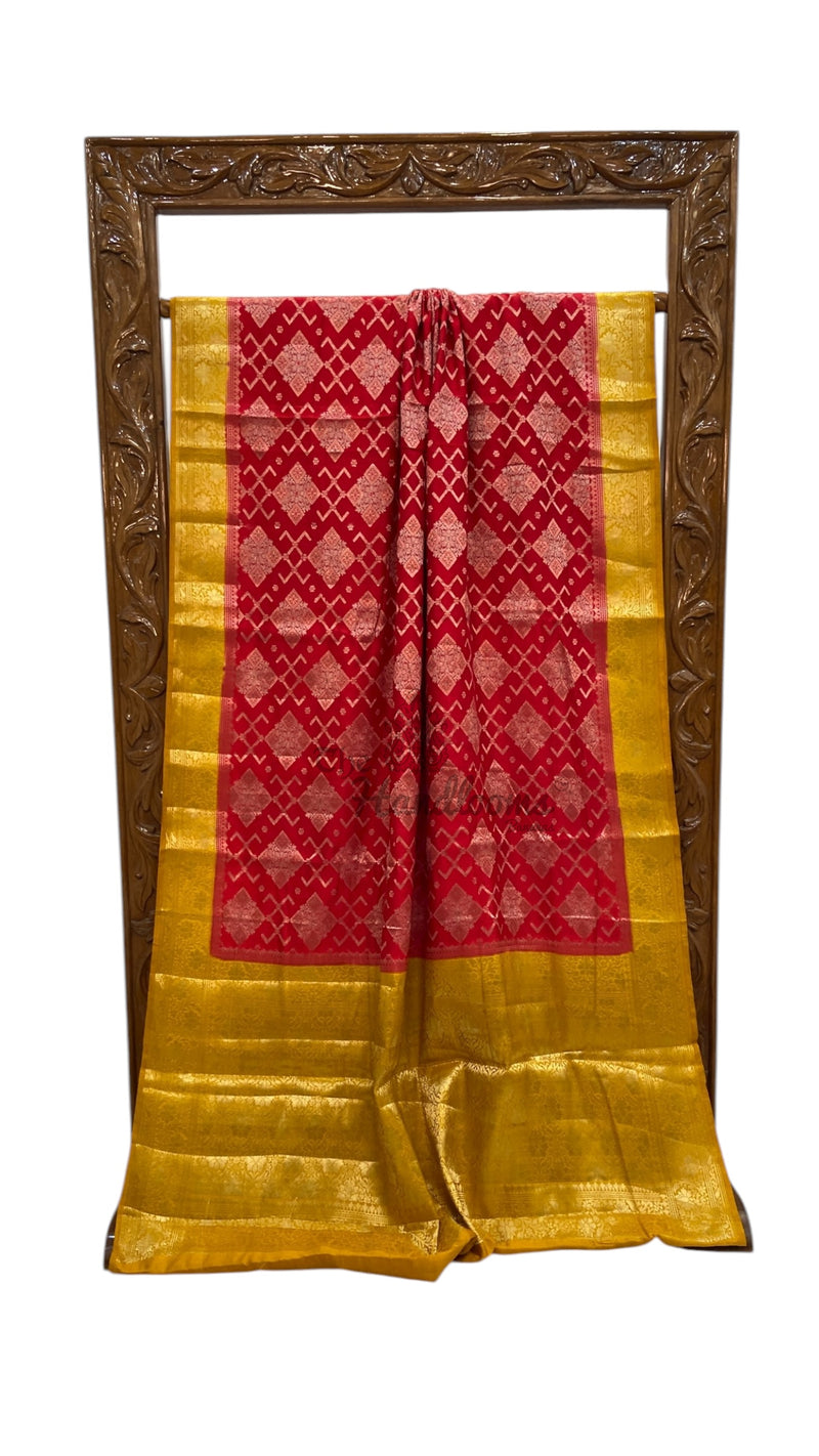 Pure Chiniya Silk Handloom Banarasi Saree - The Handlooms