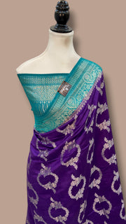 Pure Chiniya Silk Handloom Banarasi Saree - The Handlooms