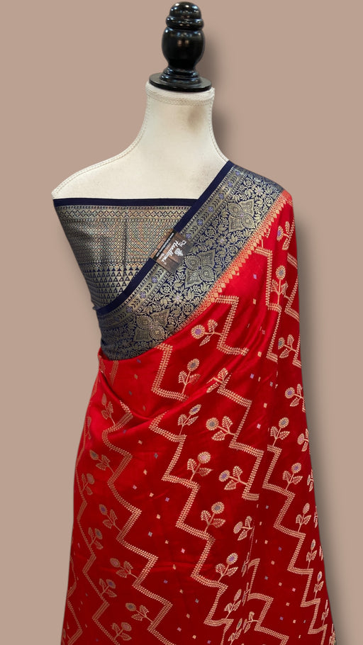 Pure Chiniya Silk Handloom Banarasi Saree - The Handlooms