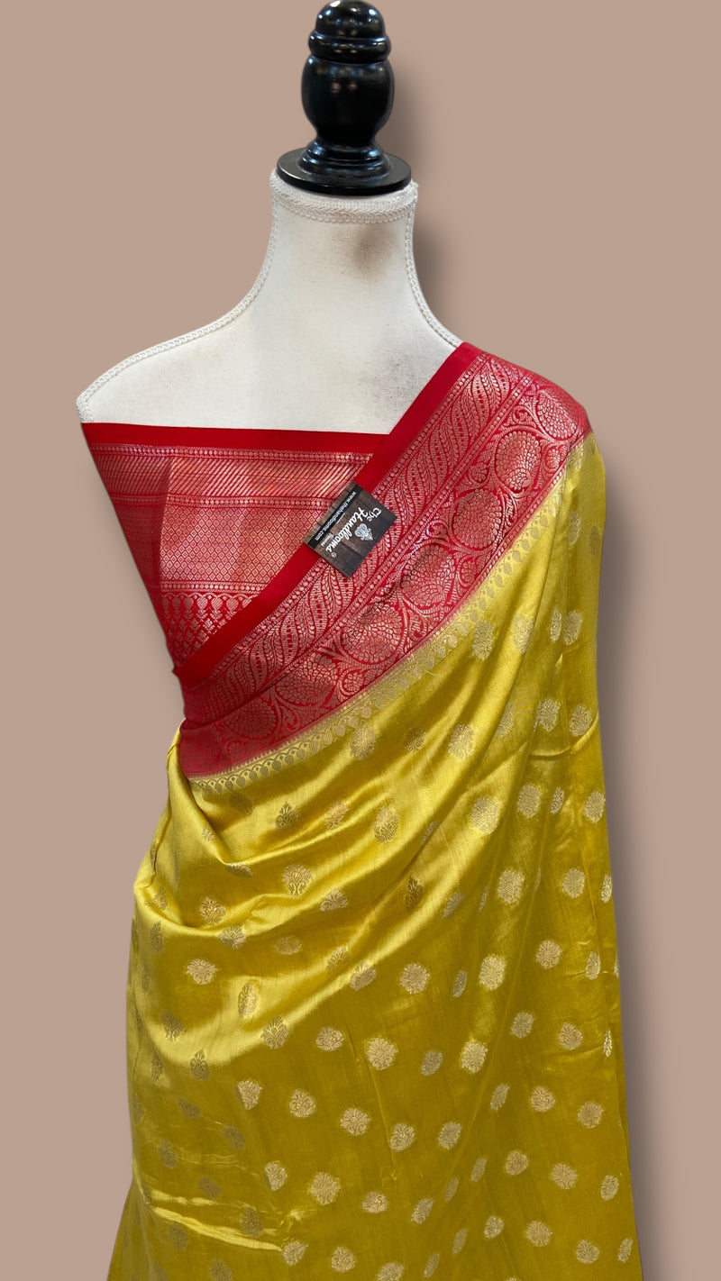Pure Chiniya Silk Handloom Banarasi Saree - The Handlooms