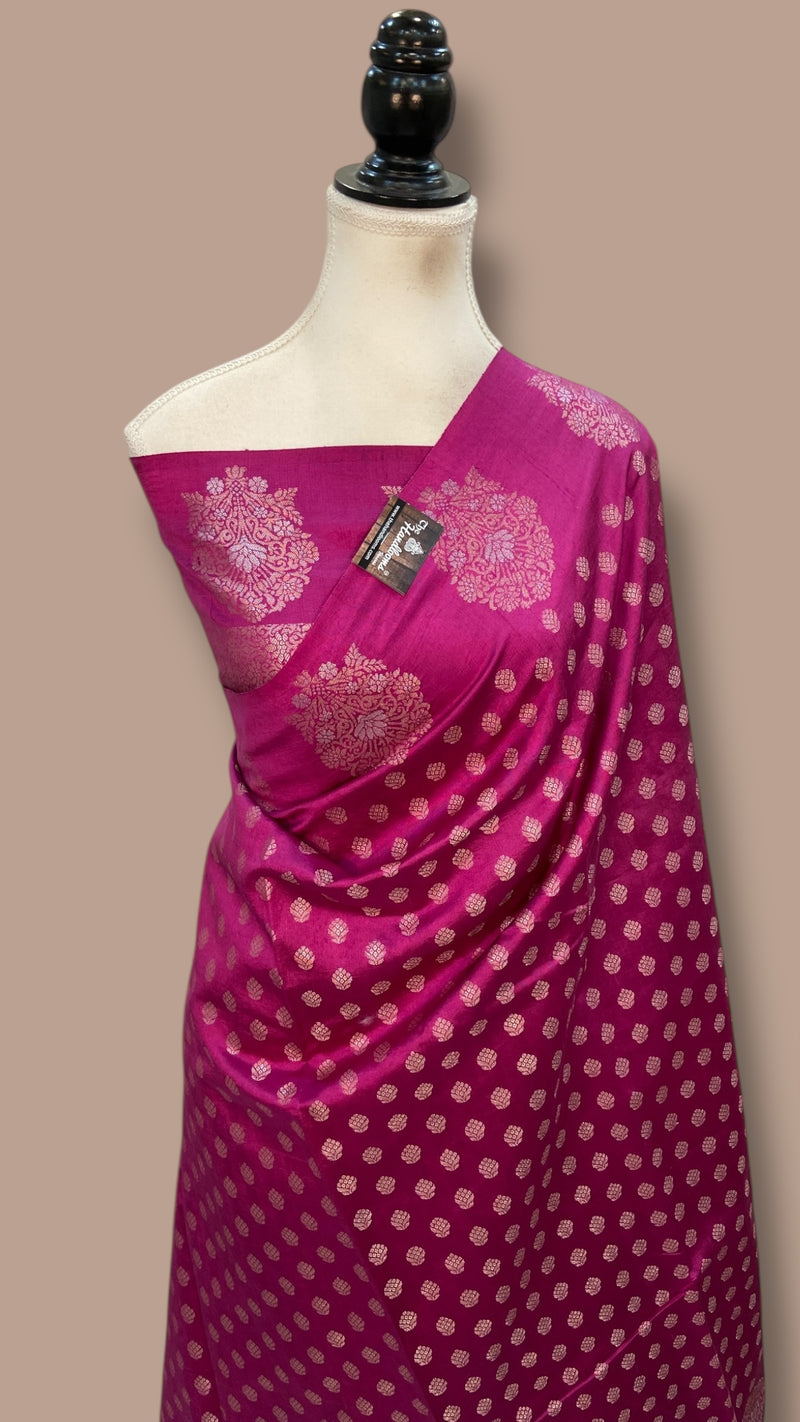 Pure Mango Silk Banarasi Handlokom Saree