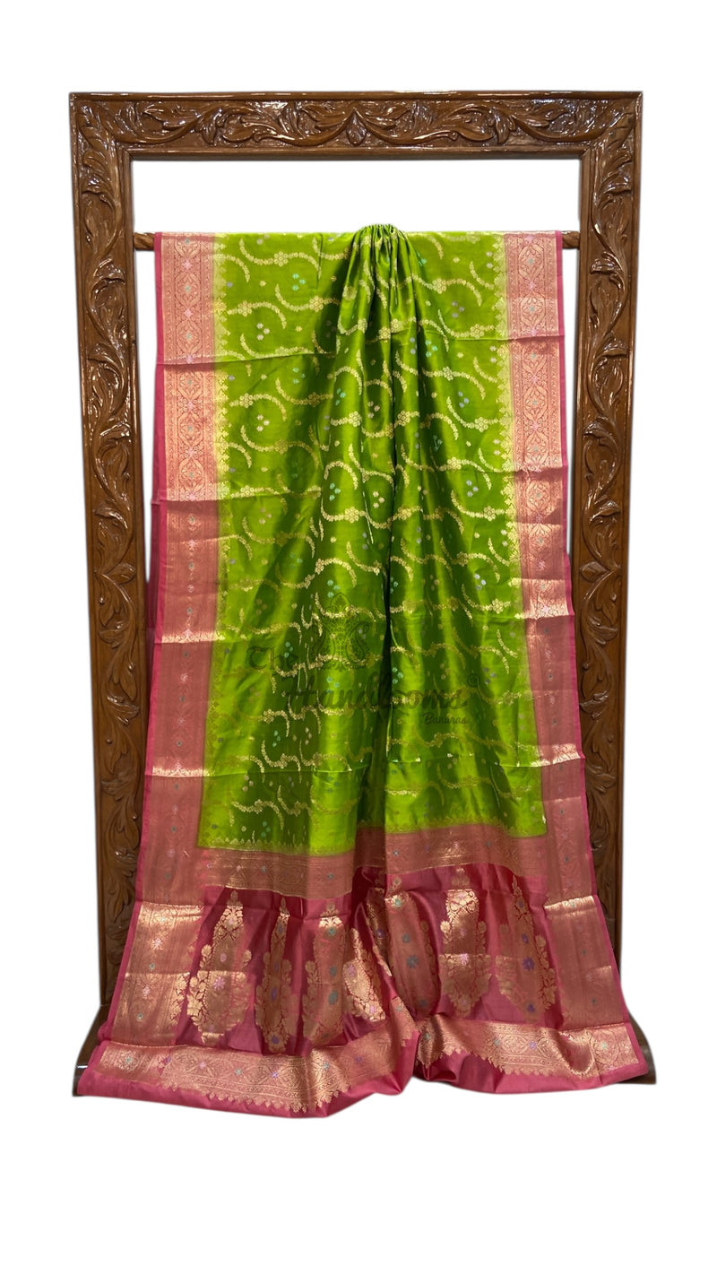 Pure Dupion Silk Banarasi Saree - The Handlooms
