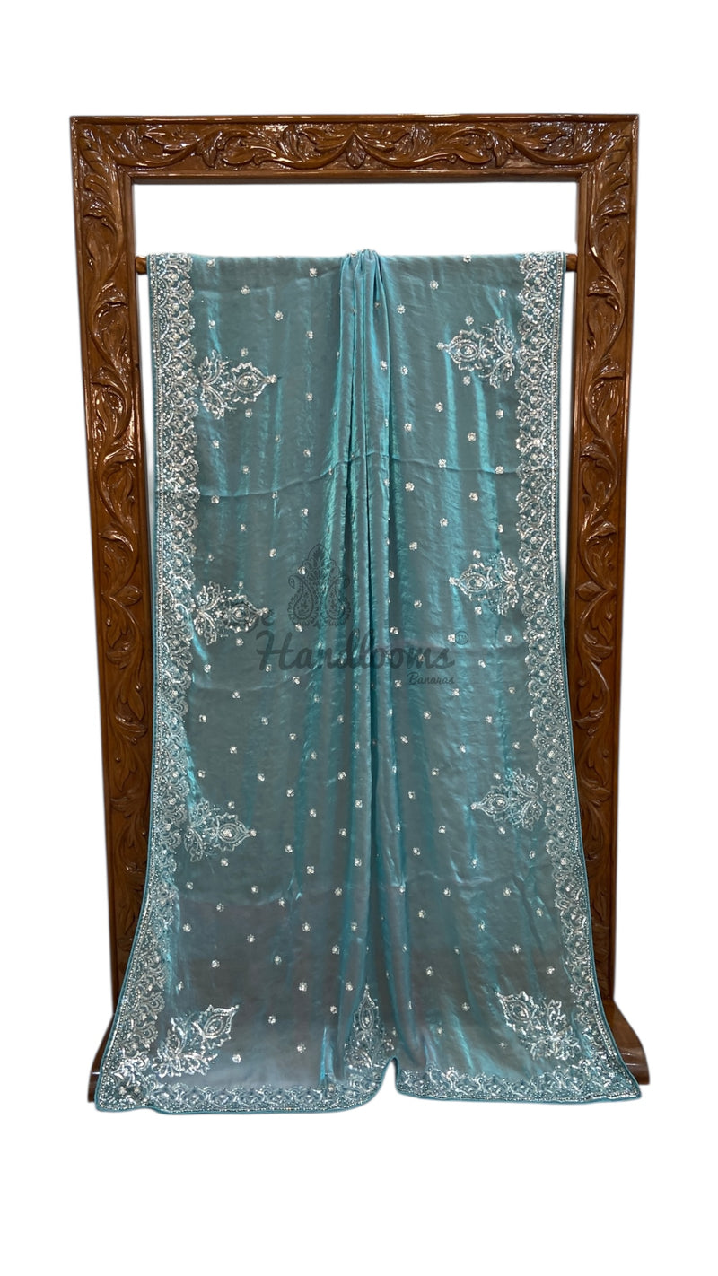 Tissue Silk Banarasi Saree With Handwork