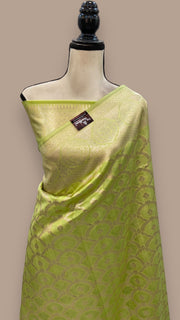Pure Dupion Silk Banarasi Saree - Gold Zari - The Handlooms