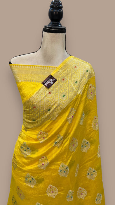 Pure Chiniya Silk Handloom Banarasi Saree