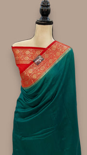 Pure Chiniya Silk Khaddi Handloom Banarasi Saree - The Handlooms