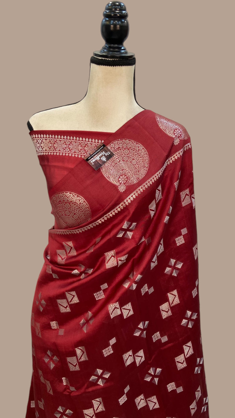 Pure Mango Silk Banarasi Handloom Saree - The Handlooms