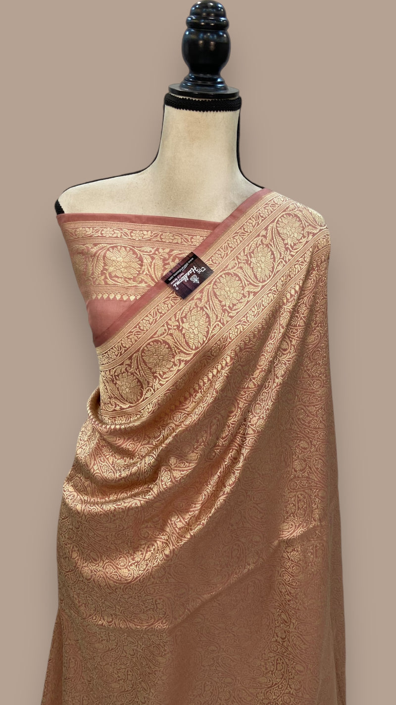 Pure Katan Silk Banarasi Handloom Saree - Tanchui Brocade - The Handlooms