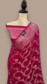 Pure Chiniya Silk Handloom Banarasi Saree - The Handlooms