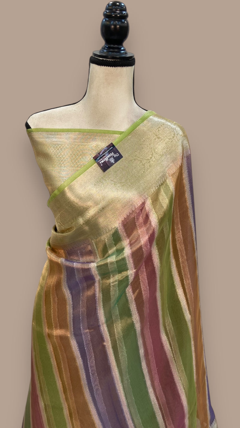 Pure Kora Tissue Handloom Banarasi Saree - The Handlooms