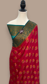 Pure Chiffon Khaddi Banarasi Saree - The Handlooms