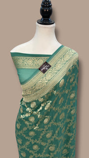 Khaddi Georgette Handloom Banarasi Saree - The Handlooms