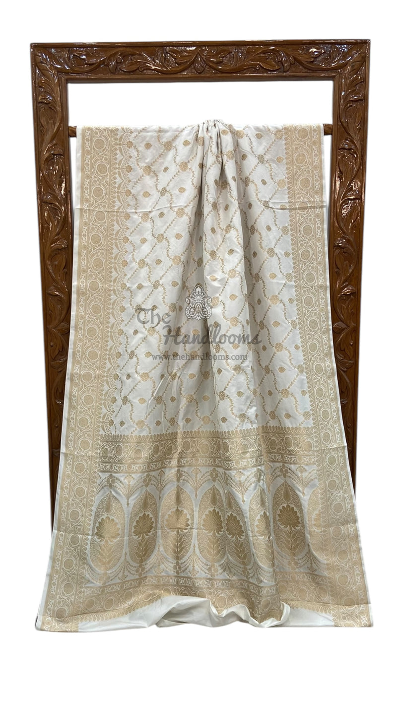 Pure Mushroo Silk Handloom Banarasi Saree - The Handlooms