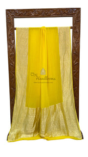 Khaddi Georgette Handloom Banarasi Saree - The Handlooms