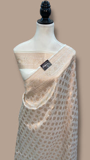 Pure Katan Silk Banarasi Handloom Saree - All over Jaal work - The Handlooms