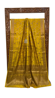 Pure Mango Silk Banarasi Handloom Saree - The Handlooms