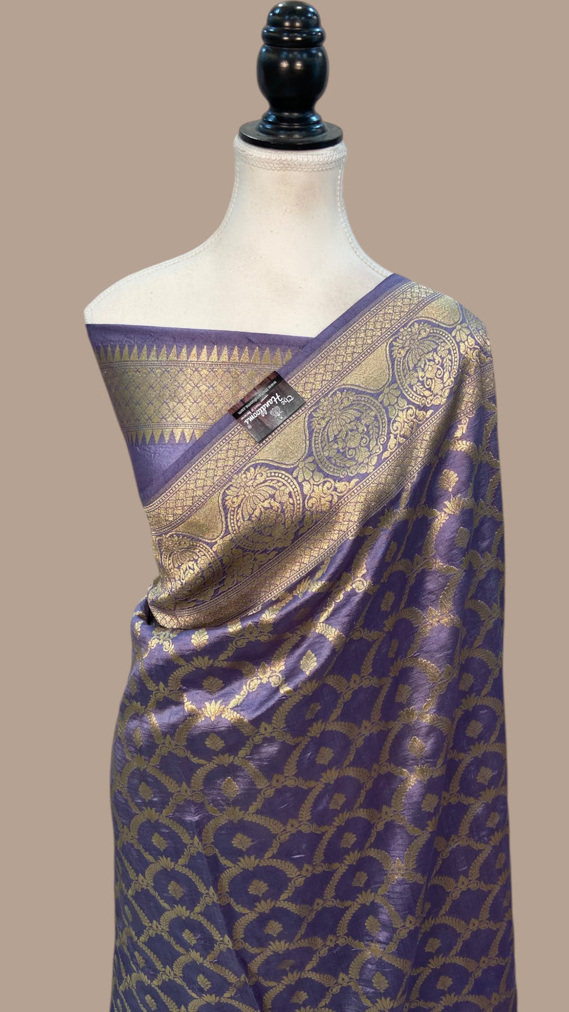 Pure Dupion Silk Banarasi Handloom Saree - The Handlooms