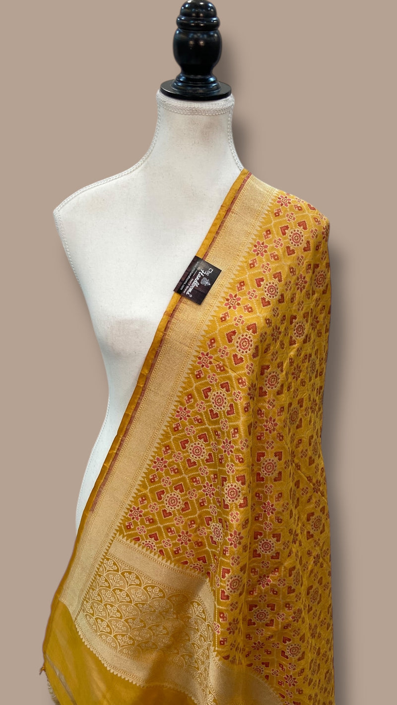 Pure Katan Silk Banarasi dupatta - The Handlooms