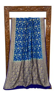 Pure Khaddi Georgette Banarasi Saree -  Gold zari - The Handlooms