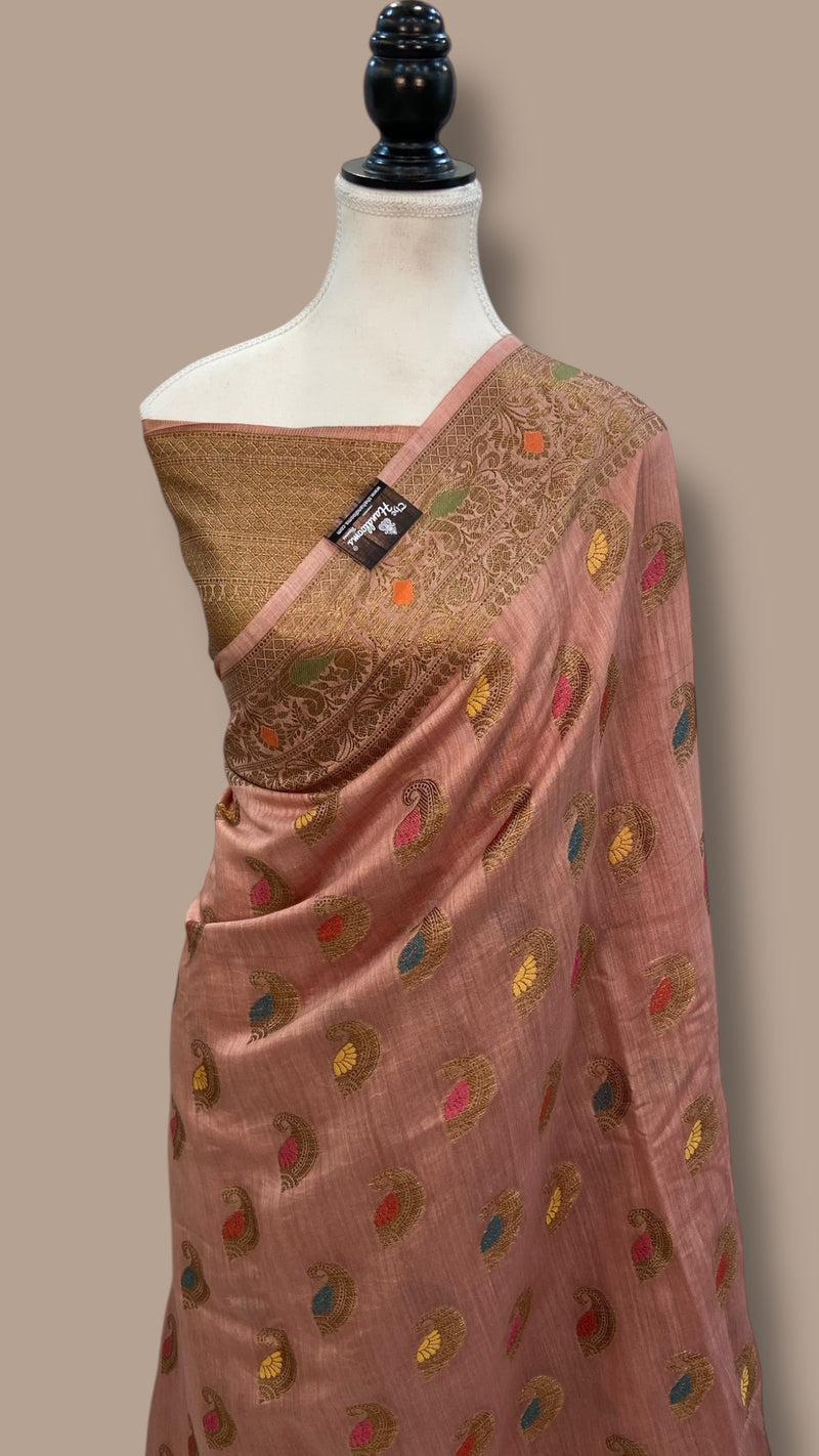 Moonga Georgette Handloom Banarasi Saree - The Handlooms
