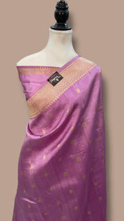 Pure Katan Silk Banarasi Handloom Saree - All over Kadua motifs - The Handlooms