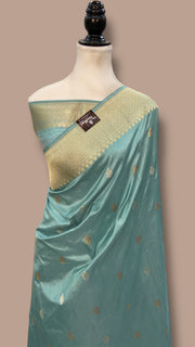 Pure Katan Silk Banarasi Handloom Saree - All over Kadua motifs With Meenakari - The Handlooms