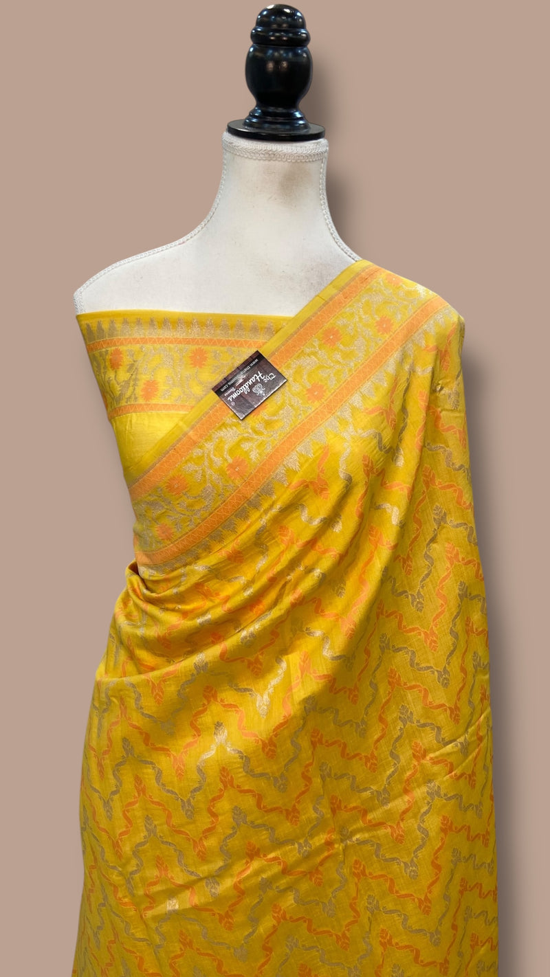 Pure Moonga Khaddi Handloom Banarasi Saree - The Handlooms