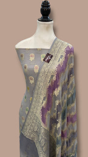 Khaddi Georgette Banarasi Dress material Water Zari - The Handlooms