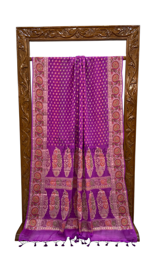 Pure Chiffon Khaddi Banarasi Saree - The Handlooms
