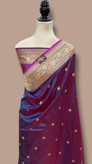 Pure Katan Silk Handloom Banarasi Saree - All Over Kadua Motifs With Meenakari - The Handlooms