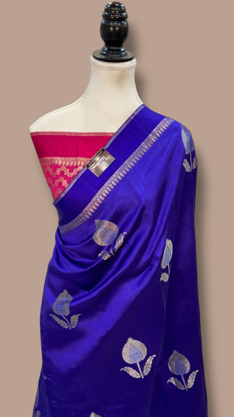 Pure Mango Silk Banarasi Handloom Saree - The Handlooms