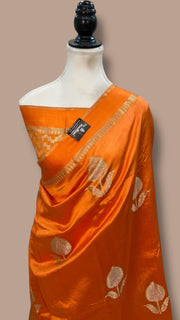 Pure Mango Silk Banarasi Handloom Saree - The Handlooms