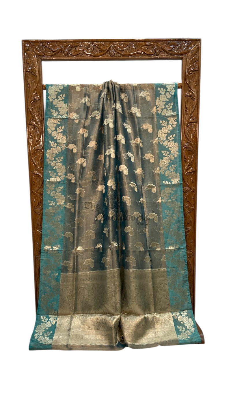 Pure Kora Tissue Handloom Banarasi Saree - The Handlooms