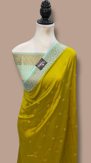 Moonga Georgette Handloom Banarasi Saree - The Handlooms