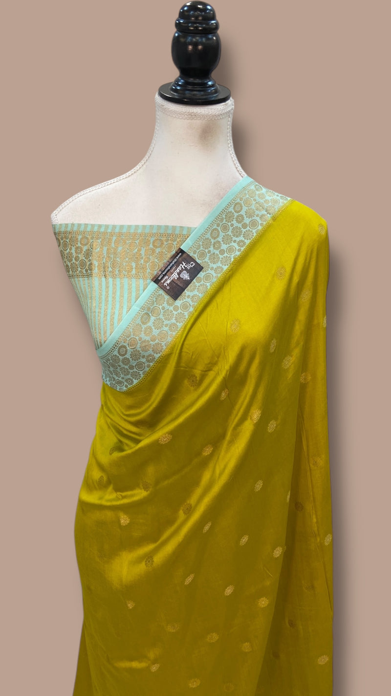 Moonga Georgette Handloom Banarasi Saree - The Handlooms