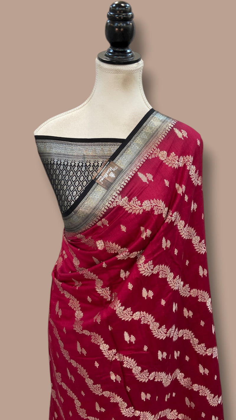 Pure Chiniya Silk Handloom Banarasi Saree - The Handlooms